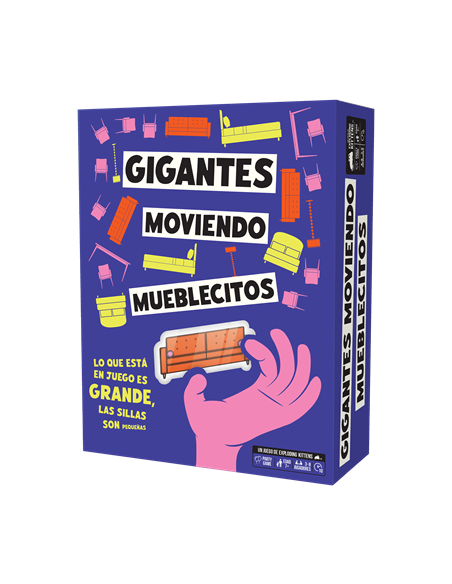 Juego de mesa gigantes moviendo mueblecitos