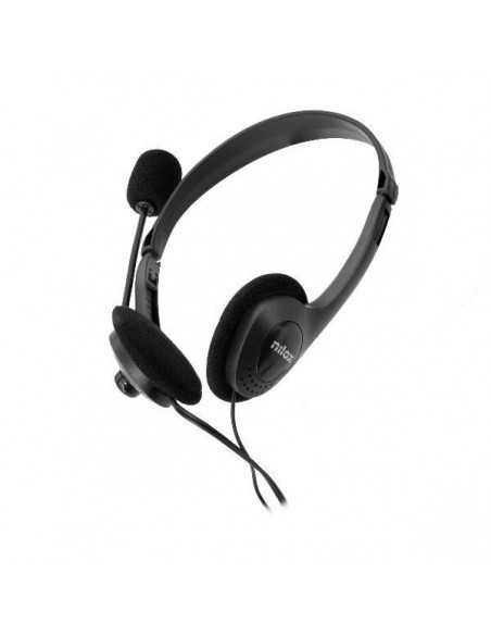 Auriculares nilox microfono control vol negro alambrico doble jack