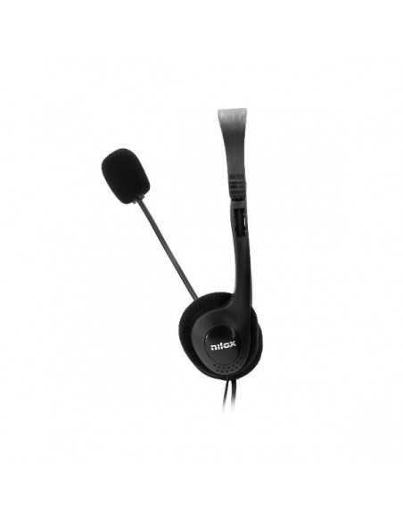 Auriculares nilox microfono control vol negro alambrico doble jack