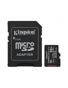 Tarjeta memoria micro sdxc 64gb kingston canvas select plus + adaptador sd