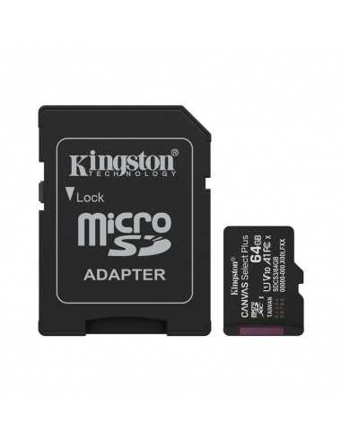 Tarjeta memoria micro sdxc 64gb kingston canvas select plus + adaptador sd