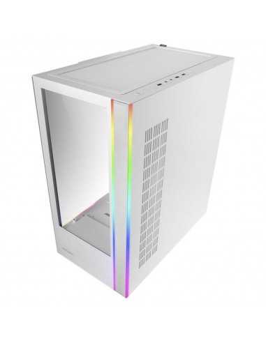 Caja ordenador mars gaming mcult e - atx cristal templado blanco