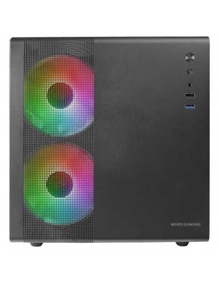 Caja ordenador mars gaming mc400 m - atx frgb cristal templado negro