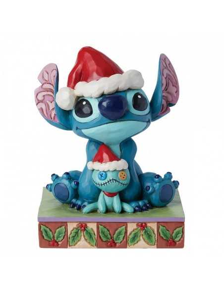 Figura enesco disney santa stitch con scrump