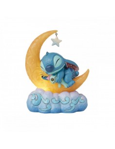 Figura luminosa enesco disney stitch y scrump en la luna