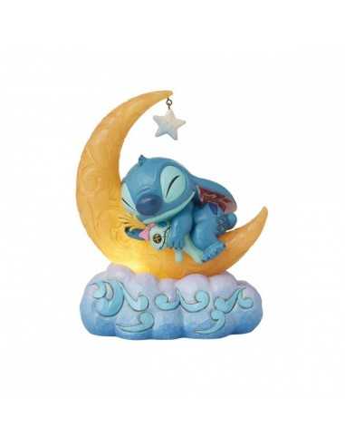 Figura luminosa enesco disney stitch y scrump en la luna