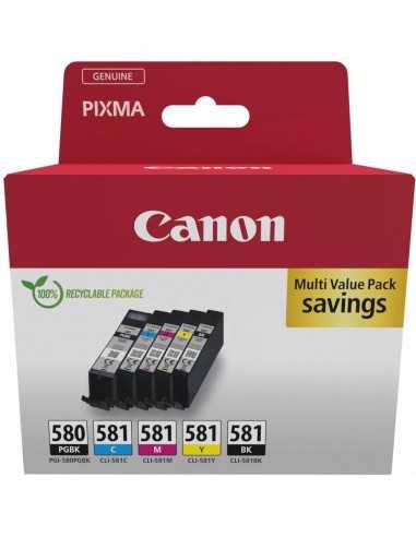 Multipack canon pgi - 580 pgbk + cli - 581 cymbk