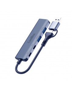 Hub coolbox aluminio usb - c - a - 2xusb - c + 2xusb - a 3.2 gen1