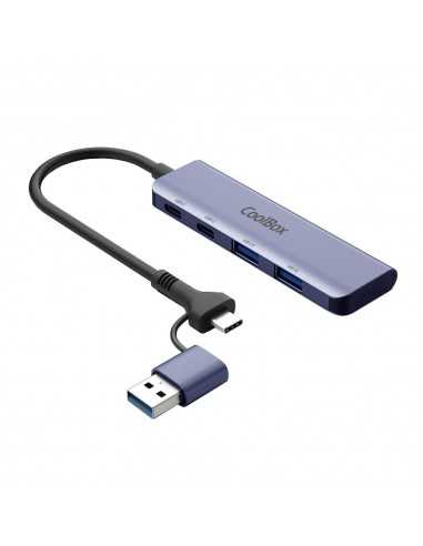 Hub coolbox aluminio usb - c - a - 2xusb - c + 2xusb - a 3.2 gen1