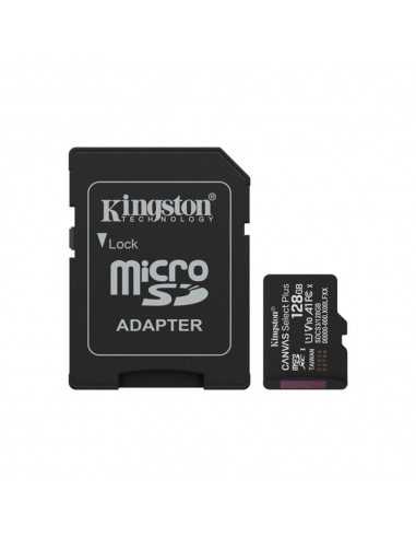 Tarjeta memoria micro secure digital sdxc 128gb kingston canvas select plus clase 10 uhs - 1 + adaptador sd
