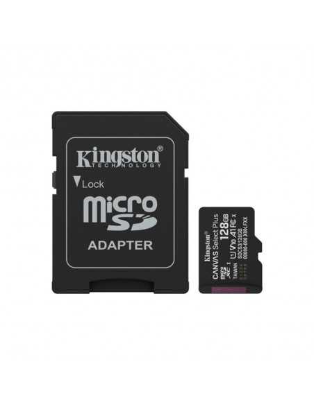 Tarjeta memoria micro secure digital sdxc 128gb kingston canvas select plus clase 10 uhs - 1 + adaptador sd