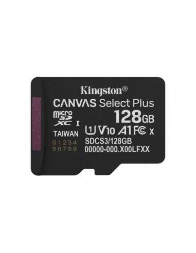 Tarjeta memoria micro secure digital sdxc 128gb kingston canvas select plus clase 10 uhs - 1 + adaptador sd