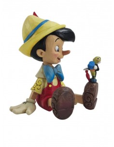 Figura enesco disney pinocchio sentado & pepito grillo