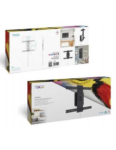 Soporte de pared tooq rotación 360° para pantallas 37 pulgadas - 80 pulgadas negro