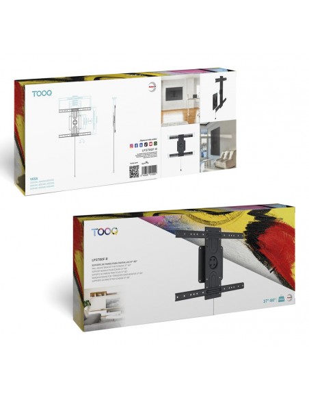 Soporte de pared tooq rotación 360° para pantallas 37 pulgadas - 80 pulgadas negro Soporte de pared tooq rotación 360° para pantallas 37 pulgadas - 80 pulgadas negro
