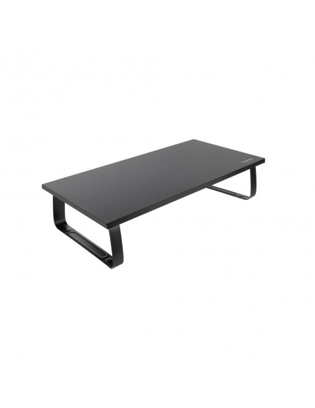 Soporte elevador tooq de madera para monitores negro