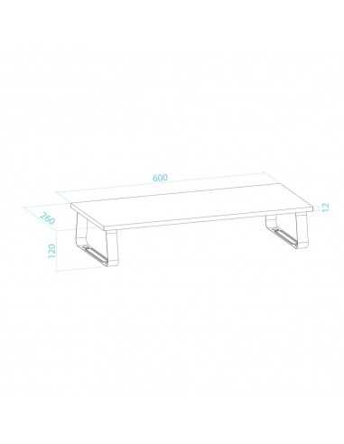 Soporte elevador tooq de madera para monitores negro