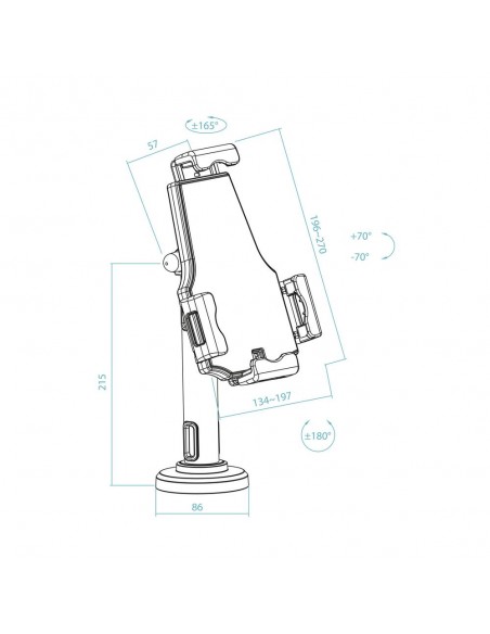 Soporte sobremesa - pared tooq para tablet con antirrobo Soporte sobremesa - pared tooq para tablet con antirrobo