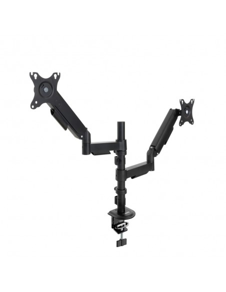 Soporte mesa tooq pantalla gira inclina 2 brazos 17 - 32 negro