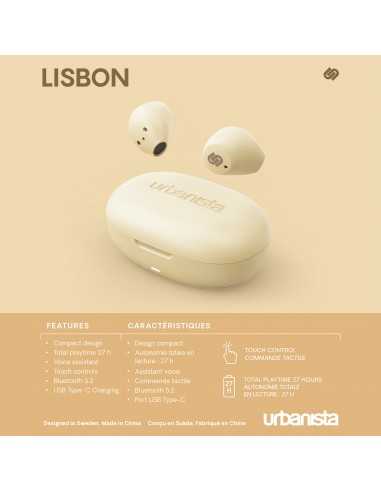 Auriculares urbanista true wireless inalambricos lisbon vanilla cream - amarillo vainilla