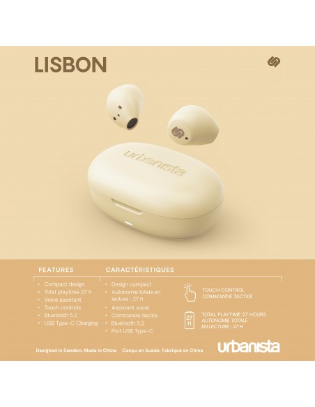 Auriculares urbanista true wireless inalambricos lisbon vanilla cream - amarillo vainilla Auriculares urbanista true wireless inalambricos lisbon vanilla cream - amarillo vainilla