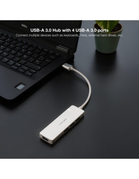 Hub nanocable usb - a 3.0. a 4xusb3.0 usb - a - m - usb 3.0 - h aluminio color plata 18 cm Hub nanocable usb - a 3.0. a 4xusb3.0 usb - a - m - usb 3.0 - h aluminio color plata 18 cm