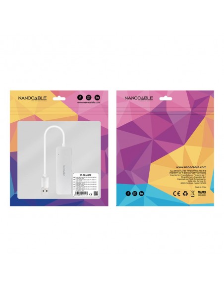 Hub nanocable usb - a 3.0. a 4xusb3.0 usb - a - m - usb 3.0 - h aluminio color plata 18 cm Hub nanocable usb - a 3.0. a 4xusb3.0 usb - a - m - usb 3.0 - h aluminio color plata 18 cm
