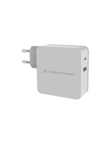 Cargador de pared quick charge 3.0 pd pps 1puerto usb - c 1 puerto usb - a conceptronic althea 33w
