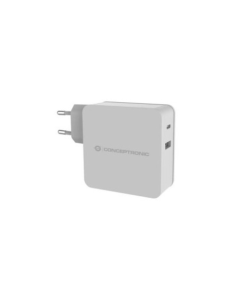 Cargador de pared quick charge 3.0 pd pps 1puerto usb - c 1 puerto usb - a conceptronic althea 33w