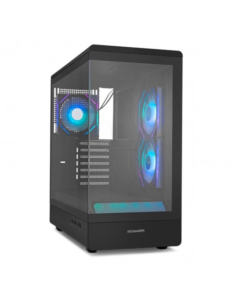 Caja ordenador gaming nox hummer signal atx argb cristal templado negro