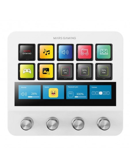 Control deck pro mars gaming msdpro blanco