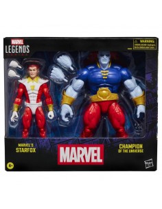 Pack 2 figuras hasbro marvel legends series marvel's starfox & champion of the universe