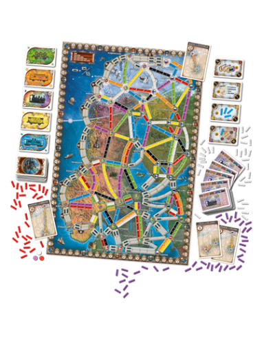 Juego de mesa ¡aventureros al tren! aurora boreal