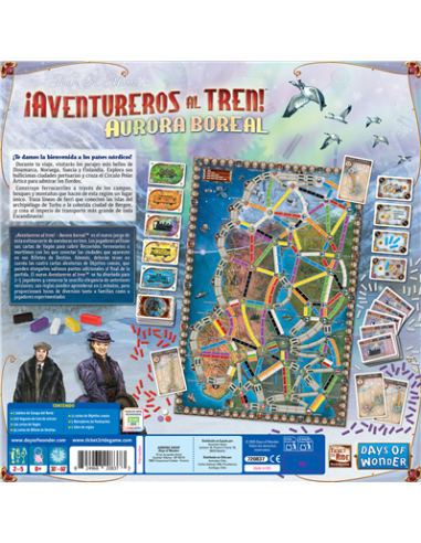 Juego de mesa ¡aventureros al tren! aurora boreal