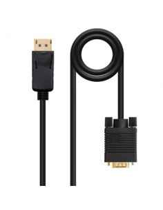 Cable conversor displayport a vga nanocable 1m - macho - macho - negro