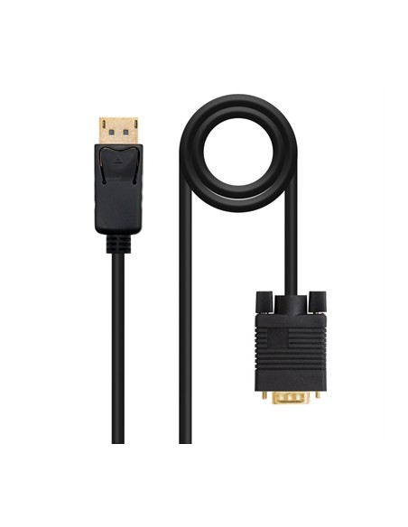 Cable conversor displayport a vga nanocable 1m - macho - macho - negro