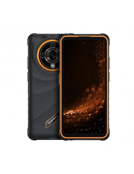 Telefono movil smartphone rugerizado hammer iron 6 5g - 8gb - 256gb - 6.56 pulgadas - negro - naranja