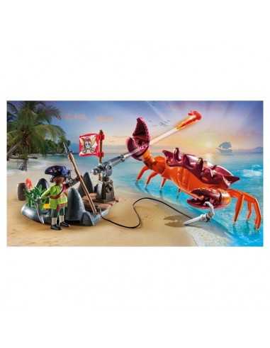 Playmobil batalla con el cangrejo gigante