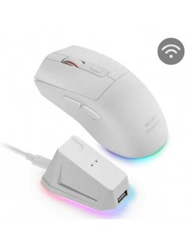 Raton inalambrico mars gaming mm - t3w blanco