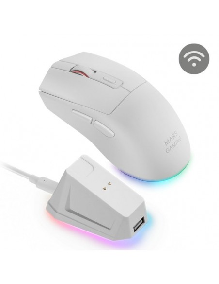 Raton inalambrico mars gaming mm - t3w blanco