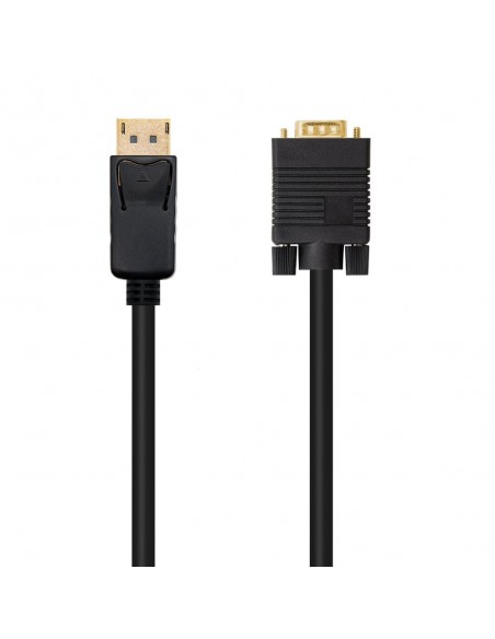 Cable conversor displayport a vga nanocable 5m macho - macho - negro