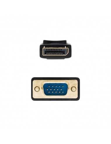 Cable conversor displayport a vga nanocable 5m macho - macho - negro