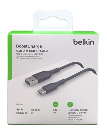 Cable usb tipo c a usb tipo a belkin 2m - macho - macho - negro Cable usb tipo c a usb tipo a belkin 2m - macho - macho - negro