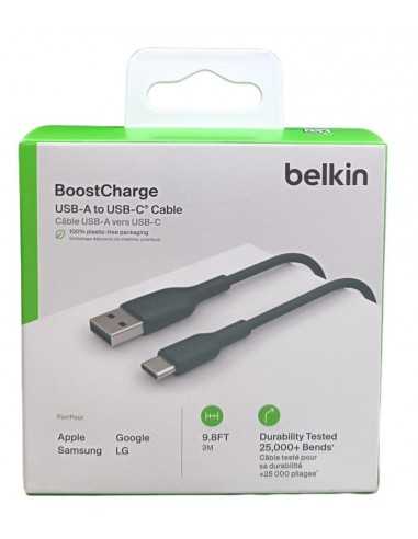 Cable usb tipo c a usb tipo a belkin 3m - macho - macho - negro