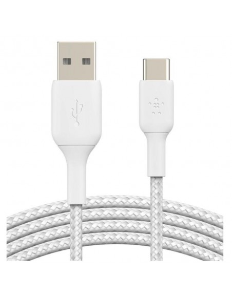 Cable usb tipo c a usb tipo a belkin 3m - macho - macho - blanco - trenzado