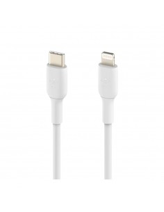 Cable lightning a usb tipo c belkin 2m - macho - macho - blanco - trenzado