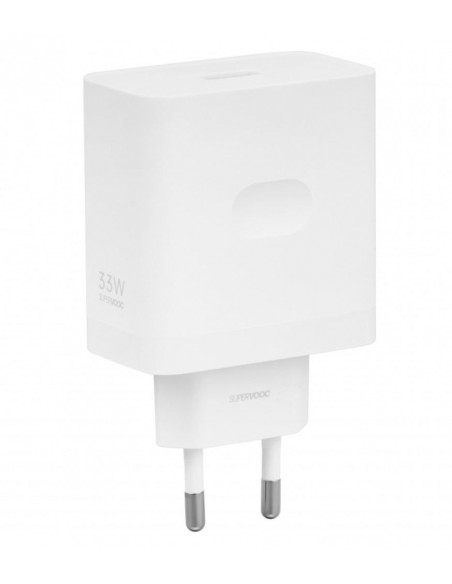 Cargador oppo supervooc 33w usb tipo a blanco