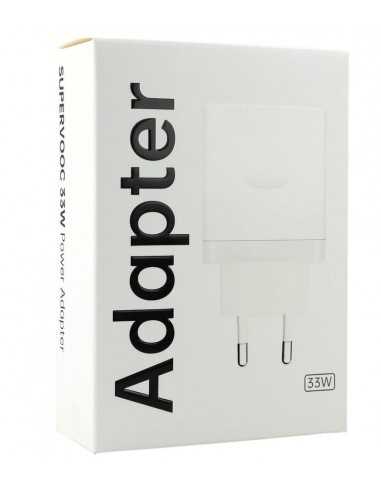 Cargador oppo supervooc 33w usb tipo a blanco