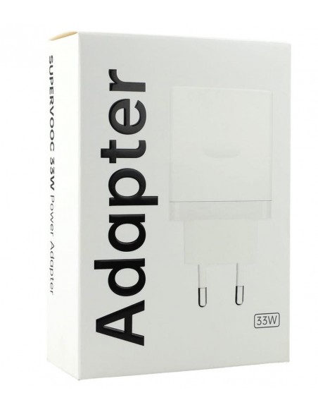 Cargador oppo supervooc 33w usb tipo a blanco