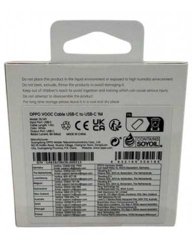 Cable usb tipo c oppo 1m - macho - macho - blanco